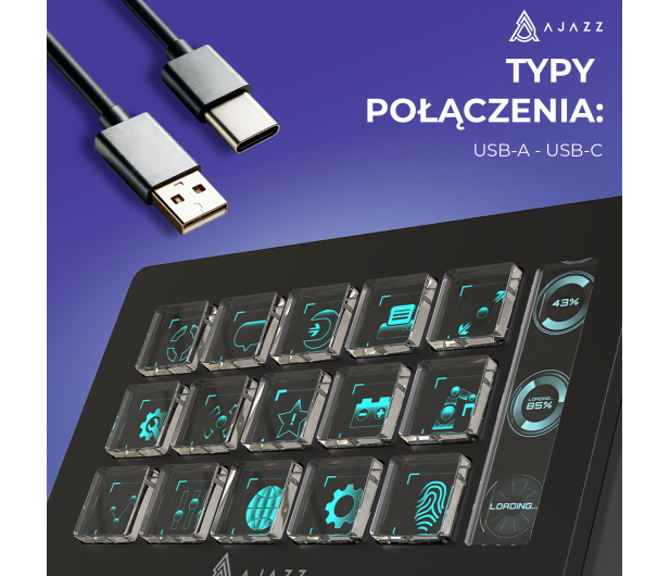 Ajazz AKP153E USB czarny - 1536405 - zdjęcie 13